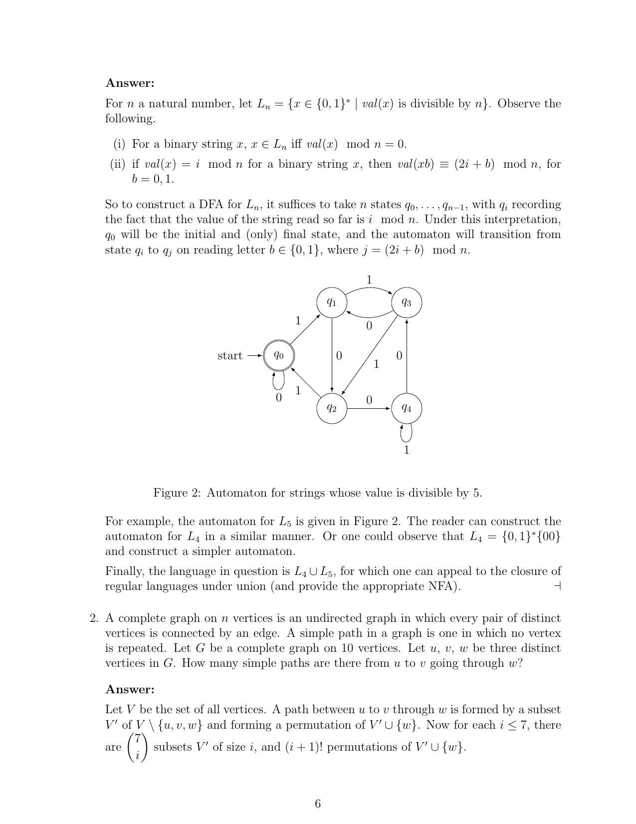 CMI Entrance Exam 2022 Solutions MSc/PhD Computer Science - Page 6