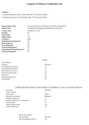 MP CPCT 31st May 2016 CPCT Question Paper Shift 2
