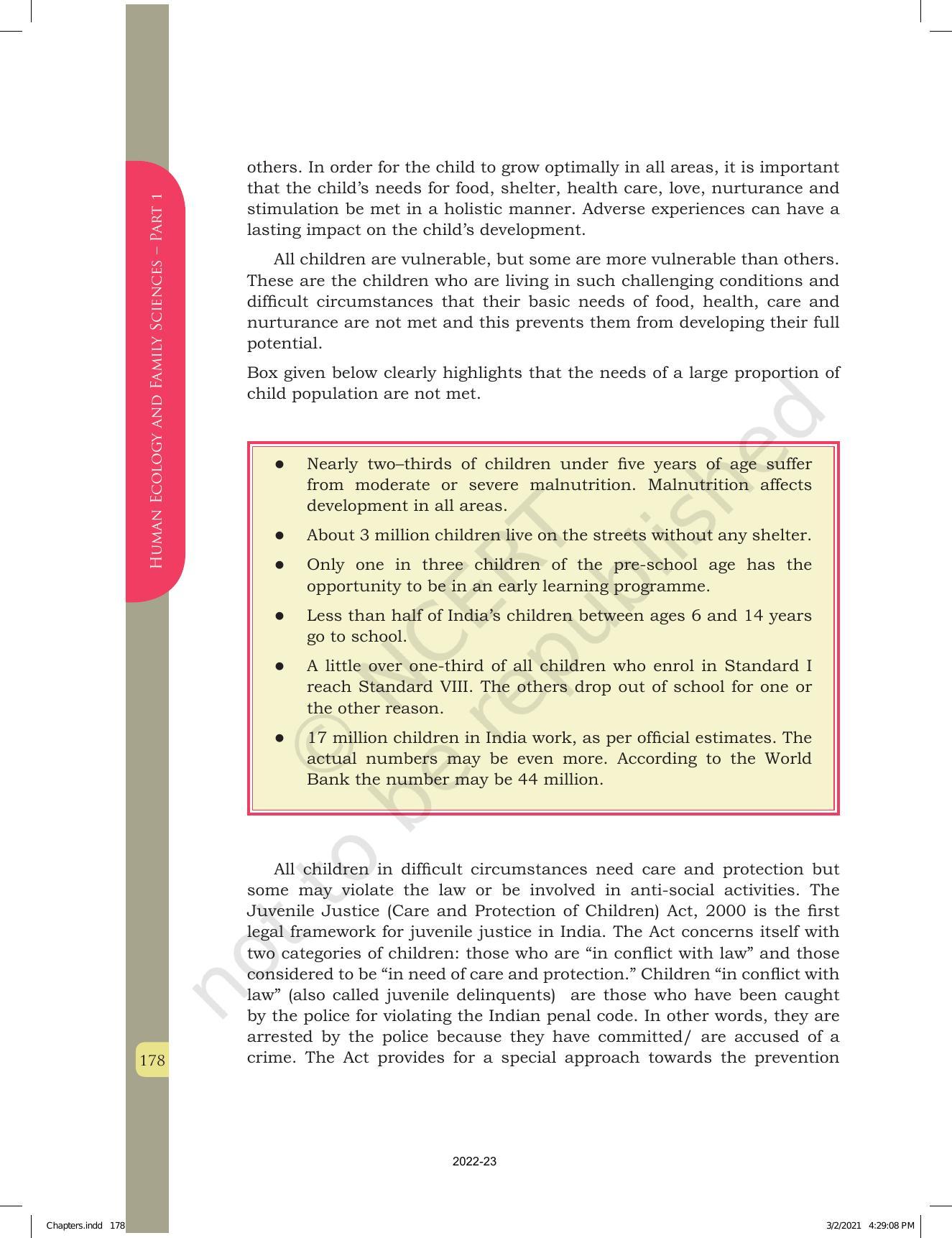 NCERT Book for Class 12 Home Science (Part -I) Chapter 10 Management of Support Services, Institutions and Programmes for Children, Youth and Elderly - Page 4