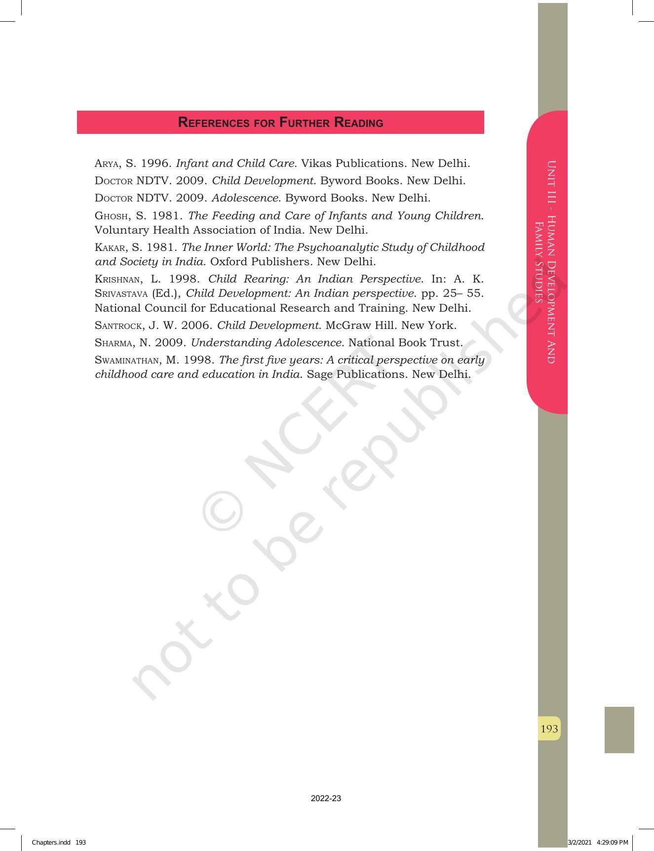 NCERT Book for Class 12 Home Science (Part -I) Chapter 10 Management of Support Services, Institutions and Programmes for Children, Youth and Elderly - Page 19