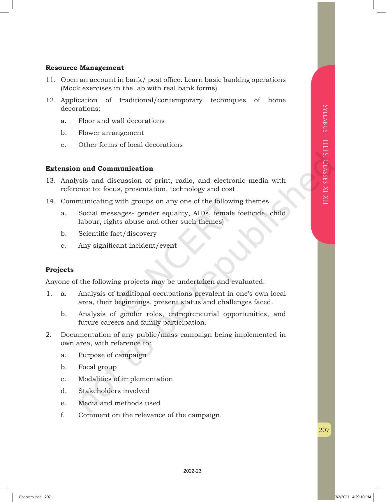 NCERT Book for Class 12 Home Science (Part -I) Chapter 10 Management of Support Services, Institutions and Programmes for Children, Youth and Elderly - Page 33