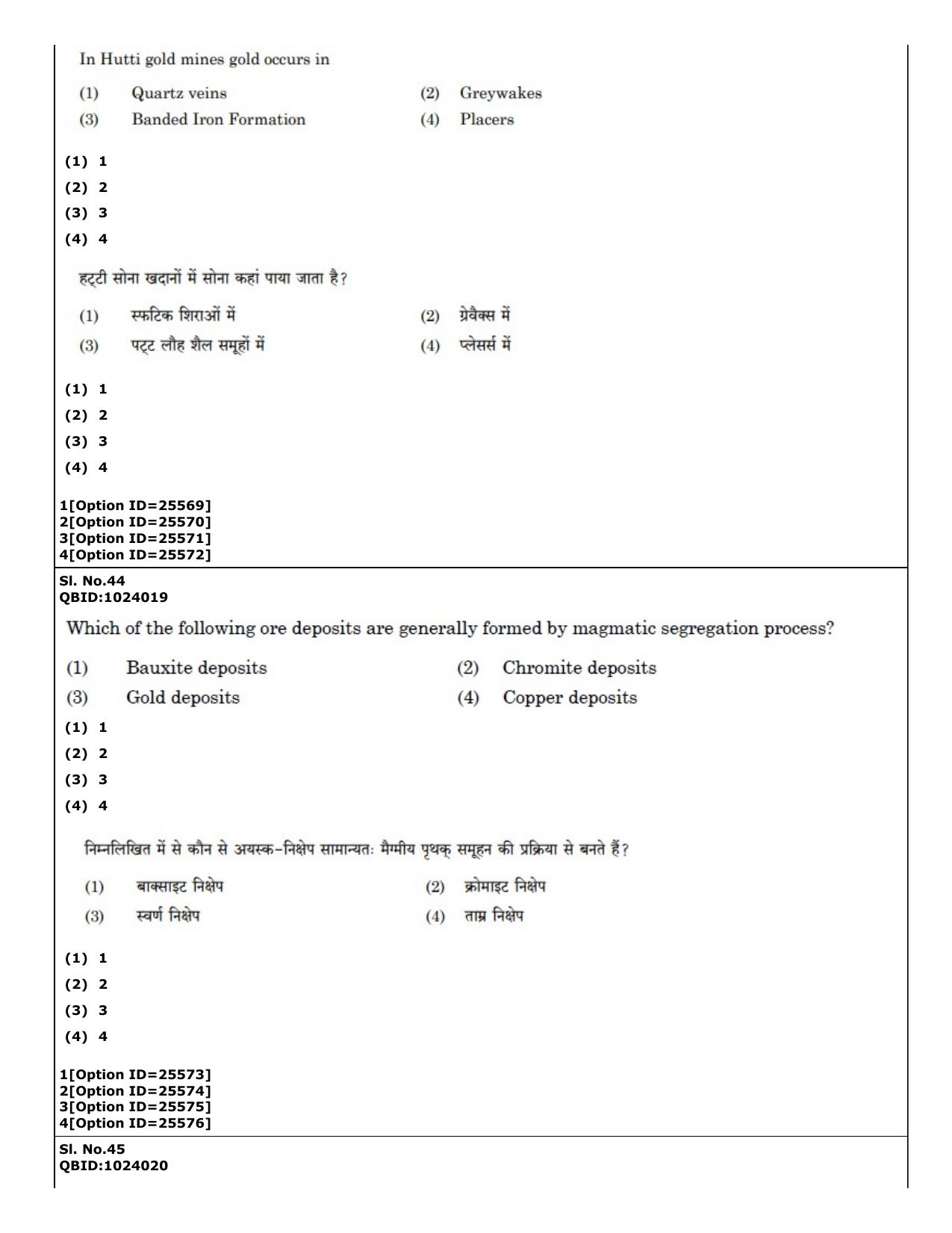 CUET (PG) 2022: PGQP-19 Geology , Earth Sciences (09-09-2022) Question Paper - Page 28