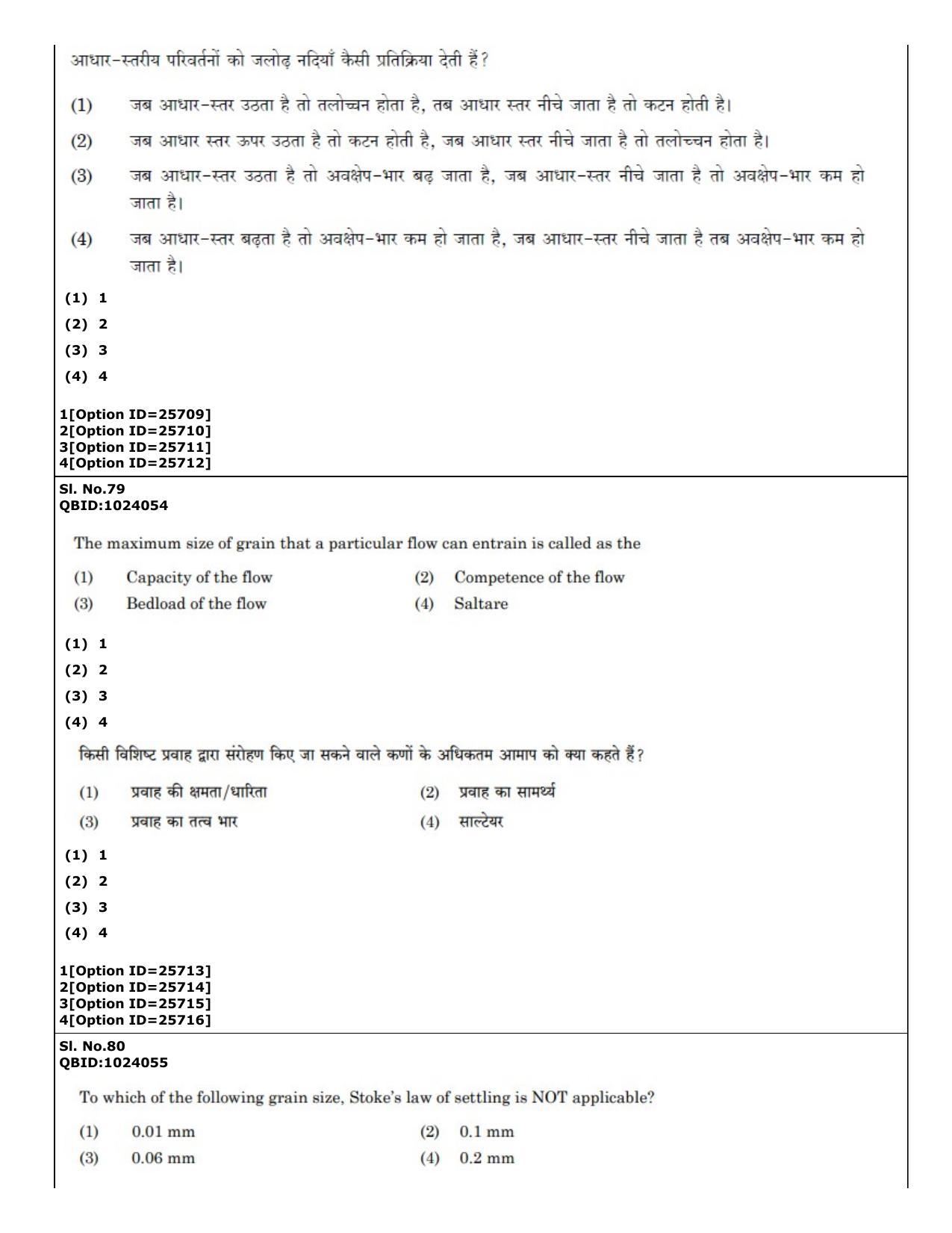 CUET (PG) 2022: PGQP-19 Geology , Earth Sciences (09-09-2022) Question Paper - Page 54