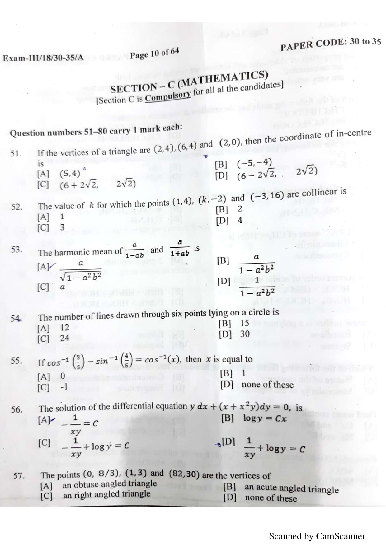 NERIST NEE (3) 2018 Question Paper	 - Page 8