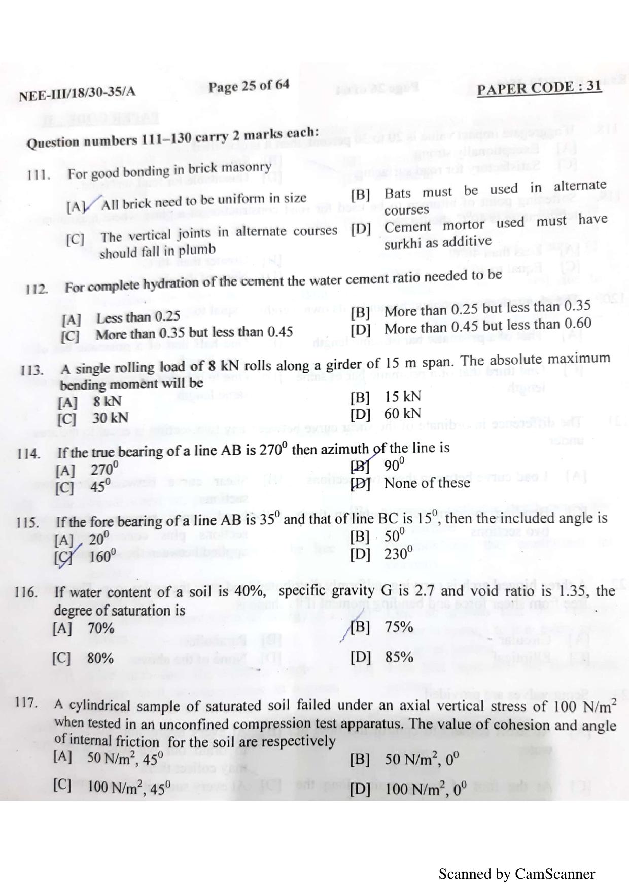 NERIST NEE (3) 2018 Question Paper	 - Page 23