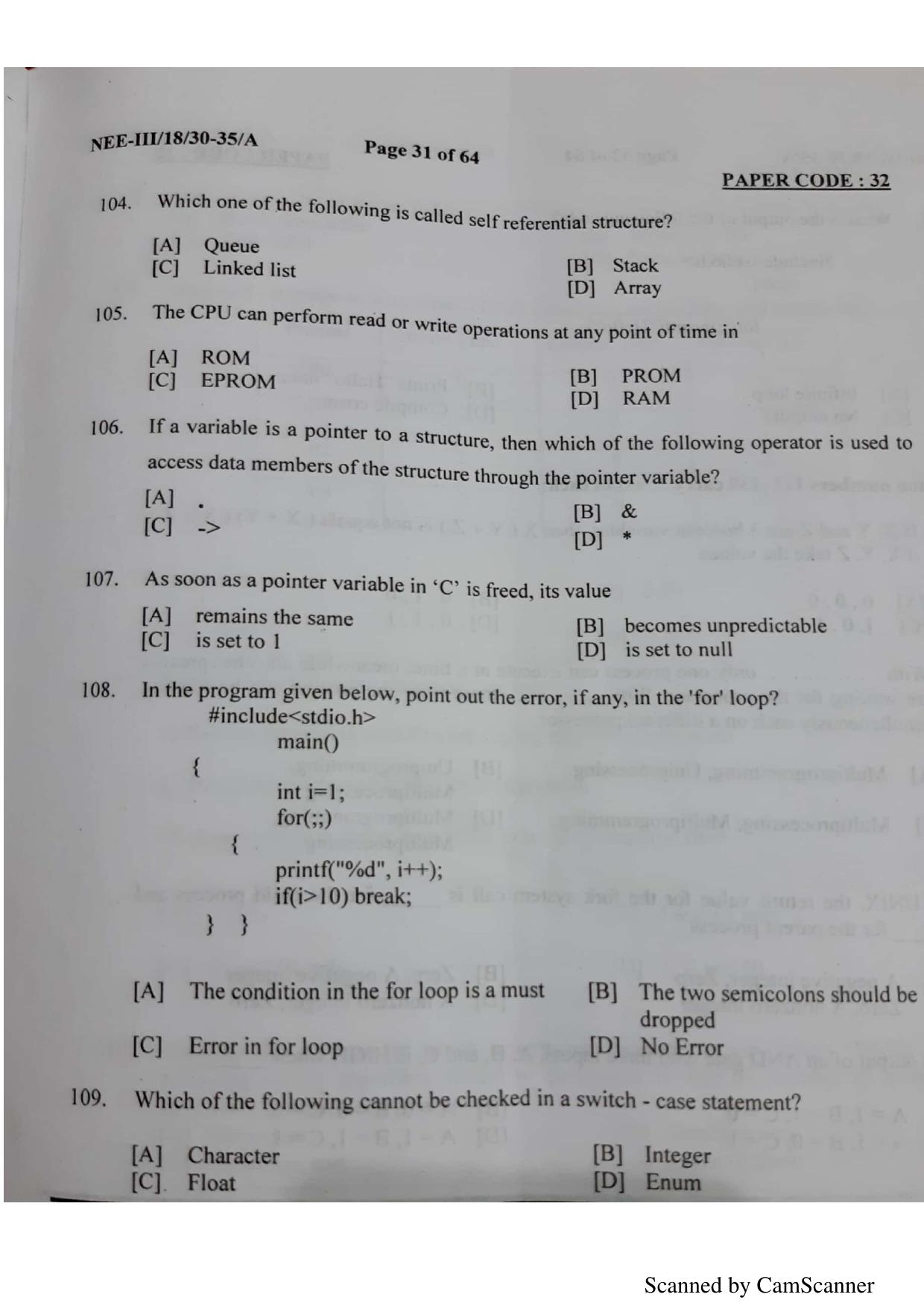 NERIST NEE (3) 2018 Question Paper	 - Page 29