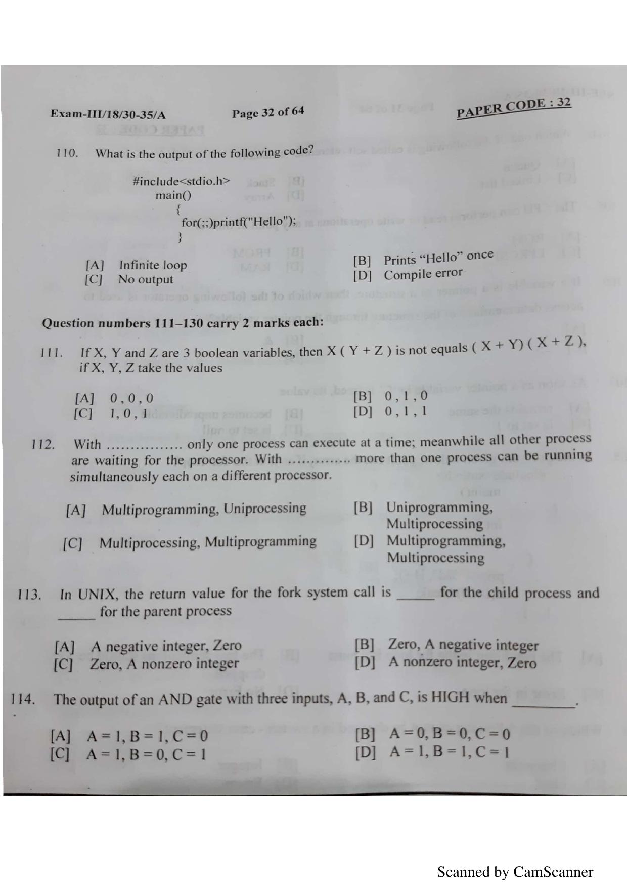 NERIST NEE (3) 2018 Question Paper	 - Page 30