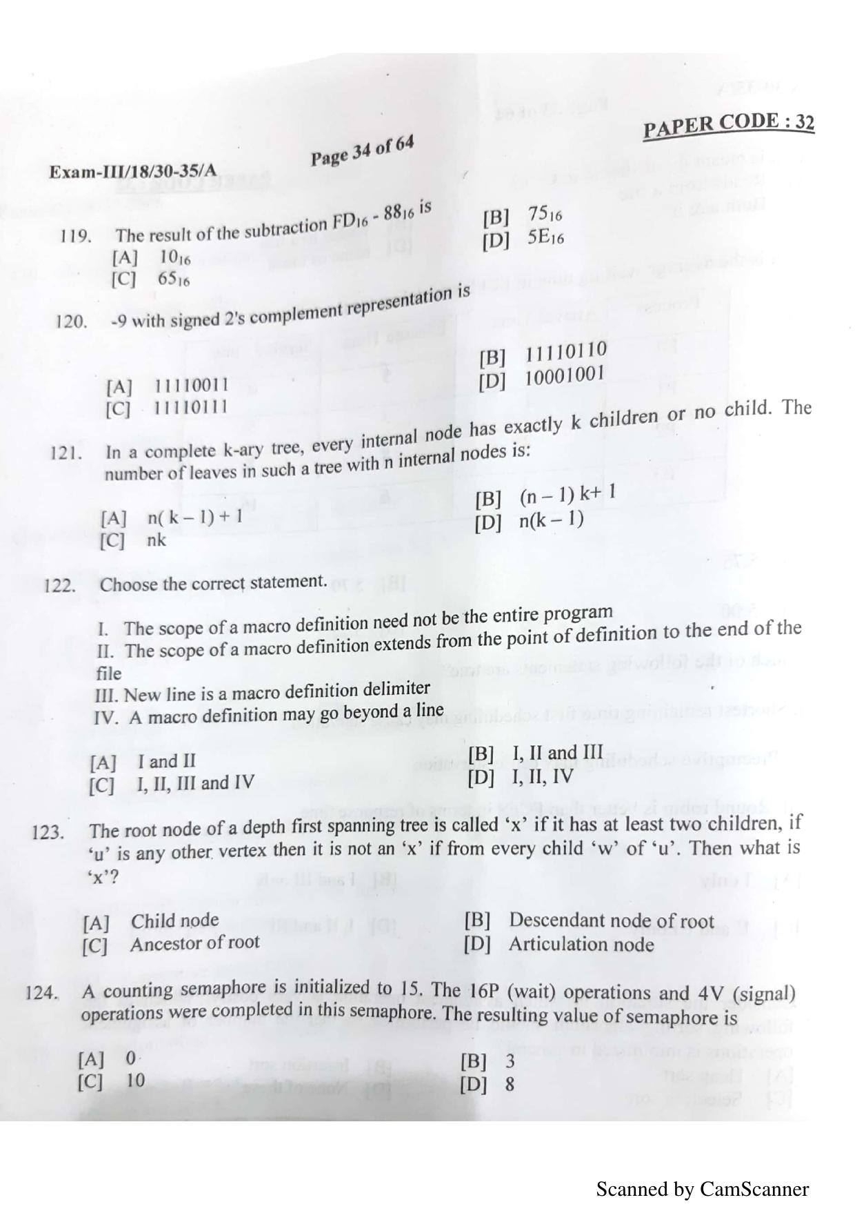 NERIST NEE (3) 2018 Question Paper	 - Page 32