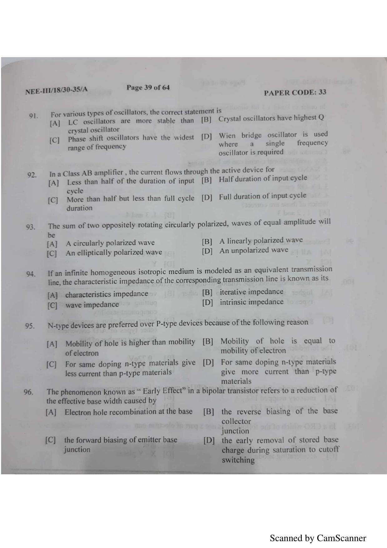 NERIST NEE (3) 2018 Question Paper	 - Page 37
