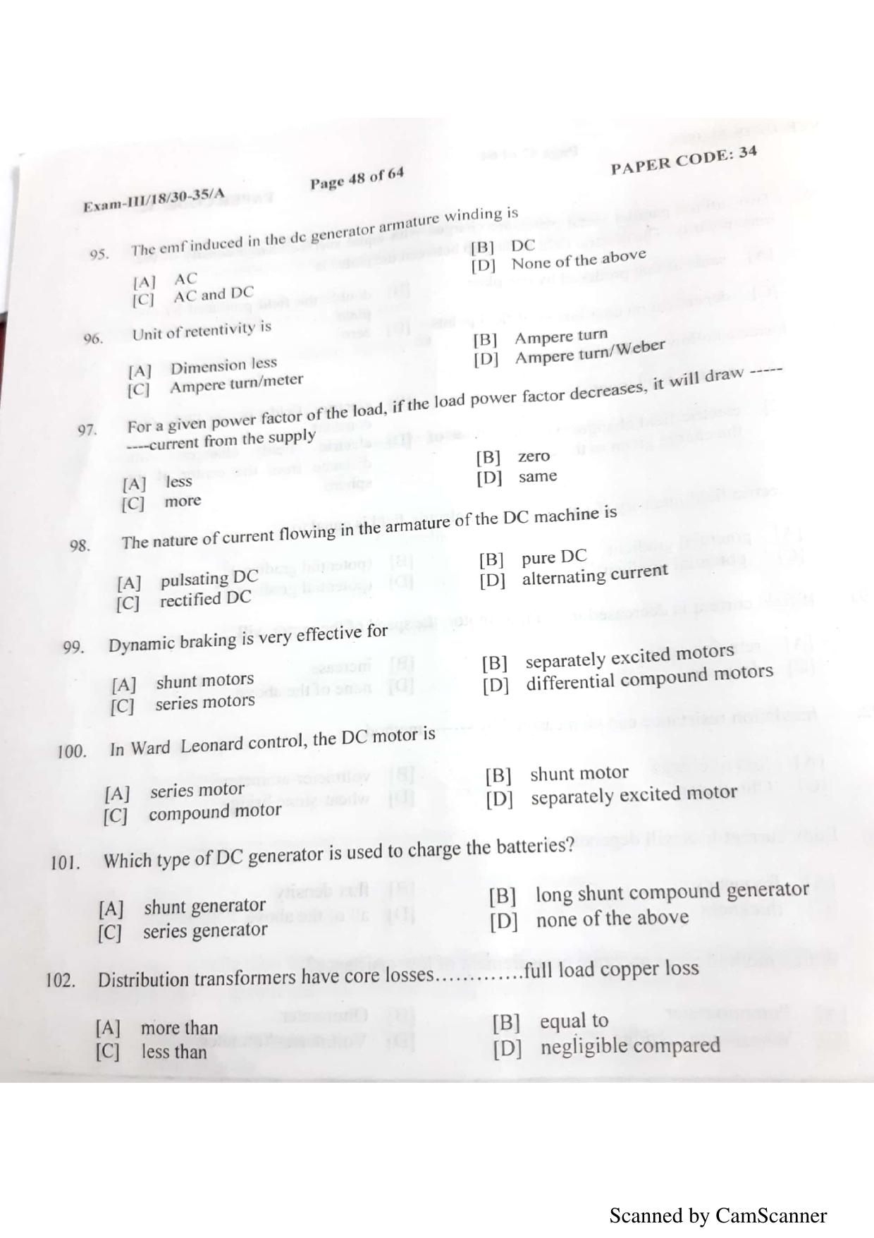 NERIST NEE (3) 2018 Question Paper	 - Page 46