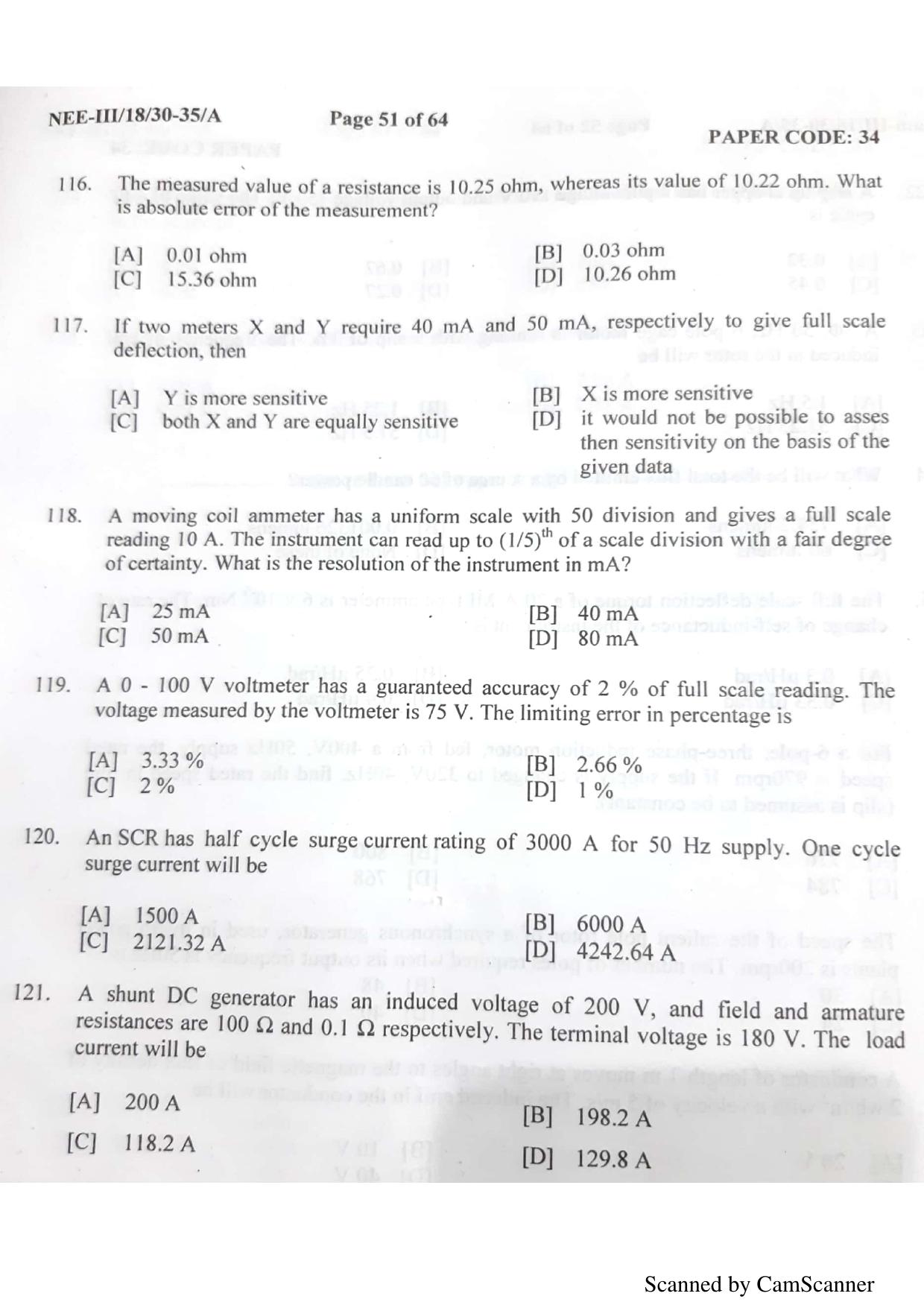 NERIST NEE (3) 2018 Question Paper	 - Page 49