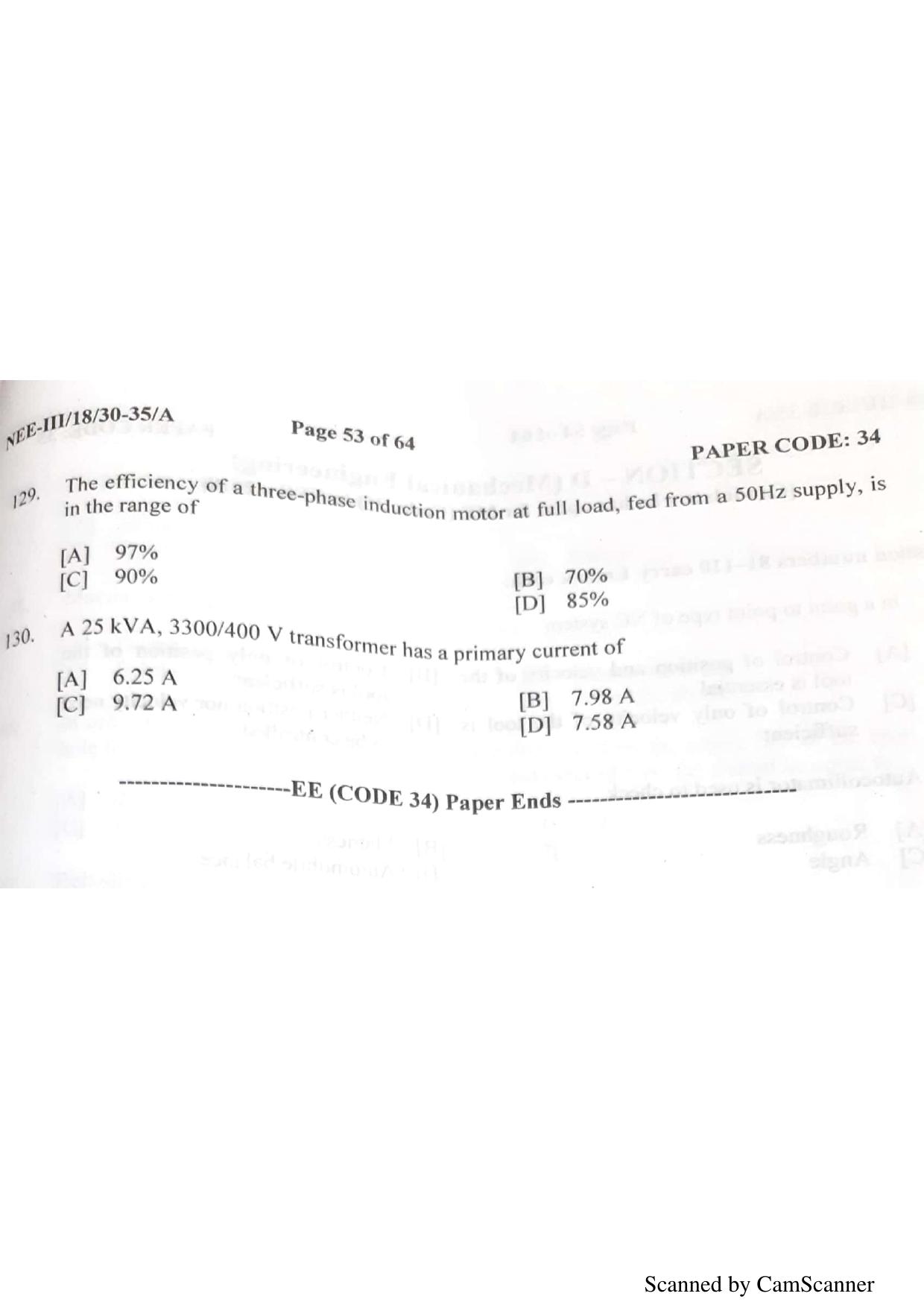 NERIST NEE (3) 2018 Question Paper	 - Page 51