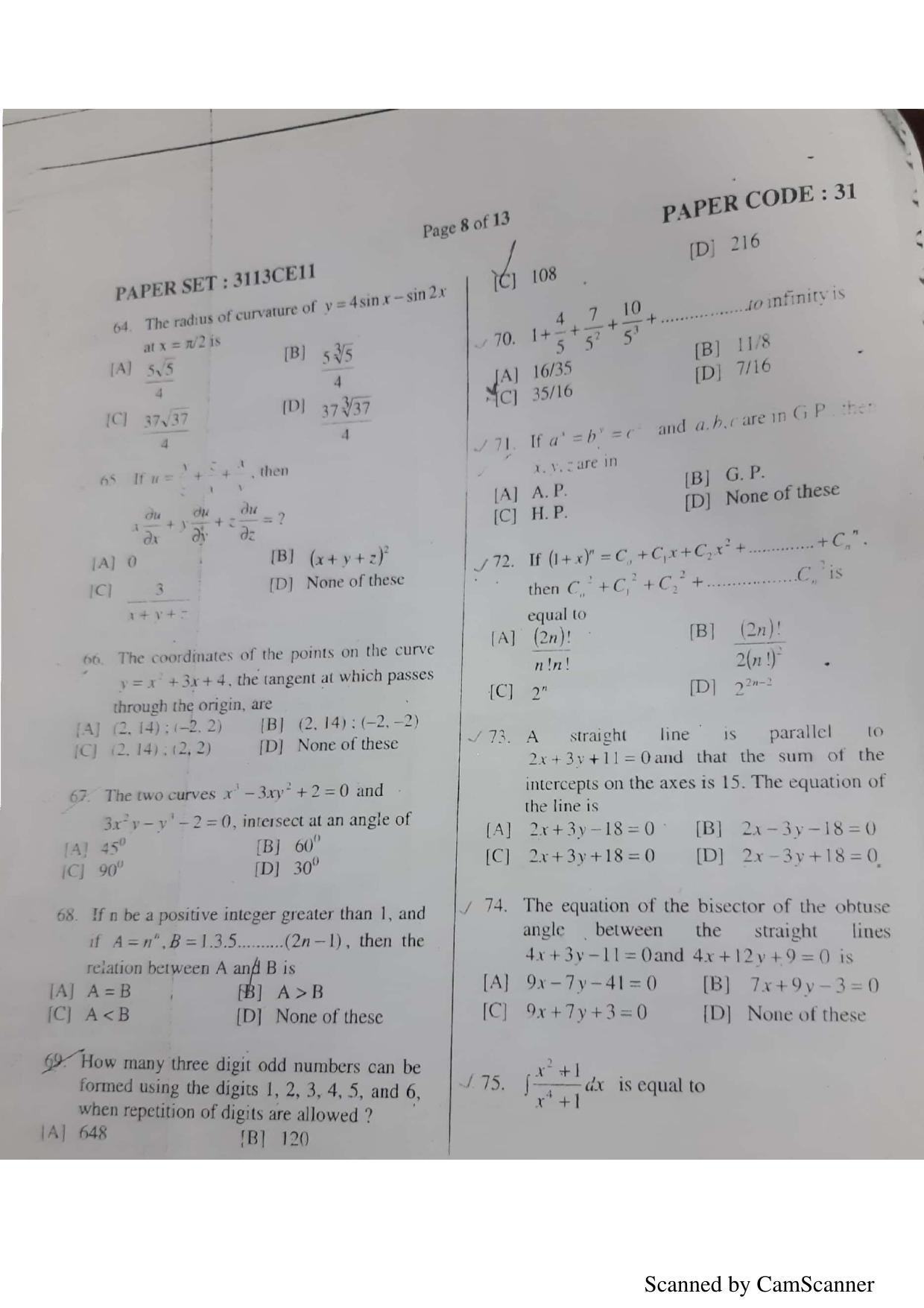NERIST NEE (3) 2018 Question Paper	 - Page 57