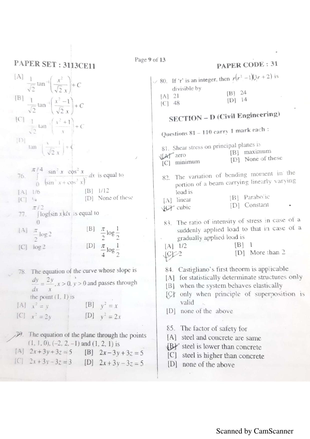 NERIST NEE (3) 2018 Question Paper	 - Page 58