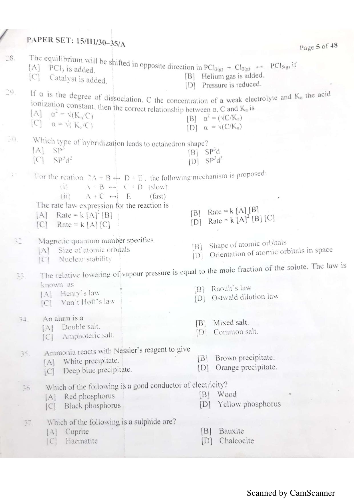 NERIST NEE (3) 2018 Question Paper	 - Page 67