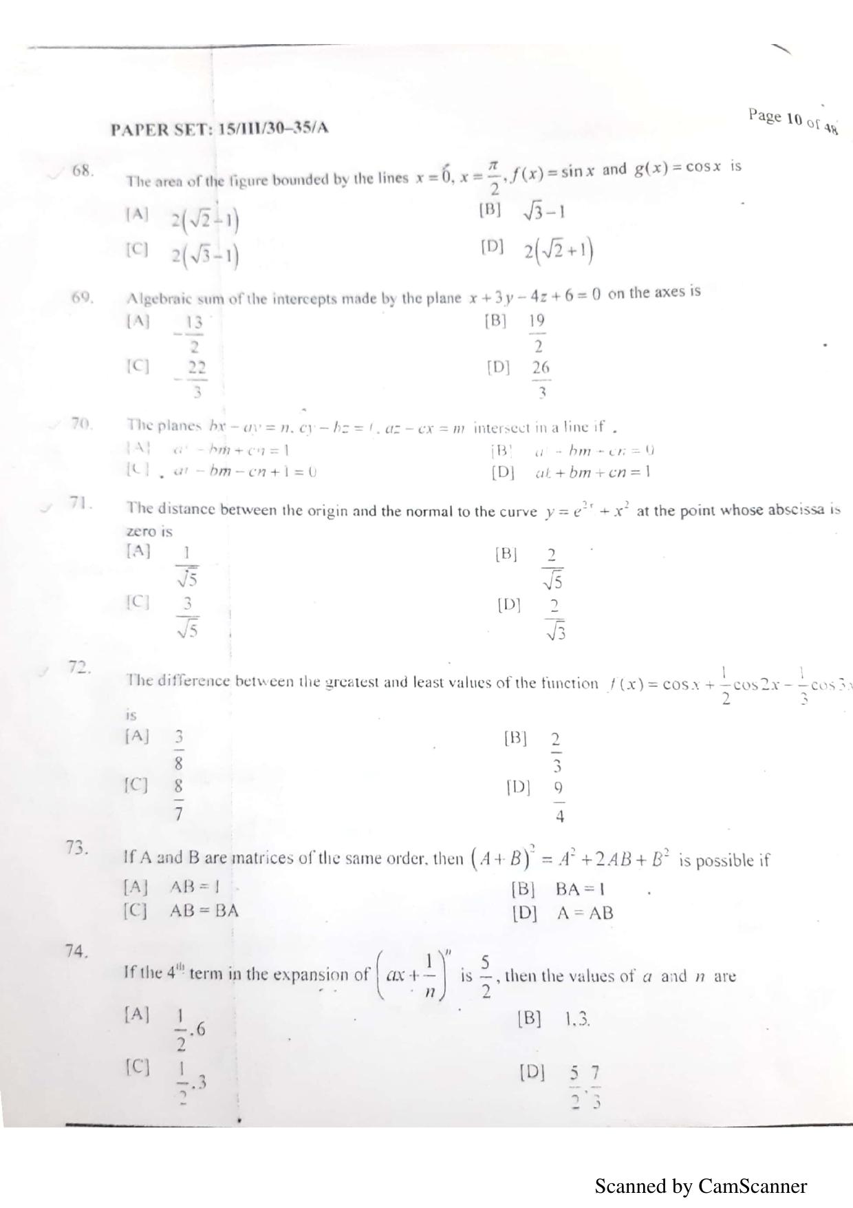 NERIST NEE (3) 2018 Question Paper	 - Page 72