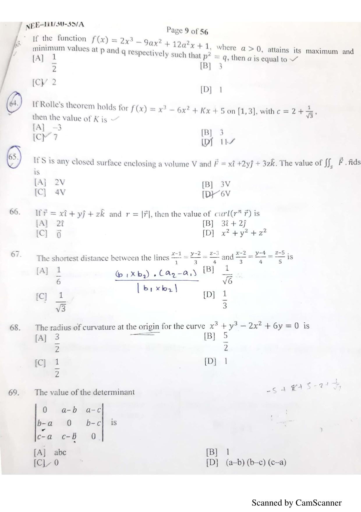 NERIST NEE (3) 2018 Question Paper	 - Page 87