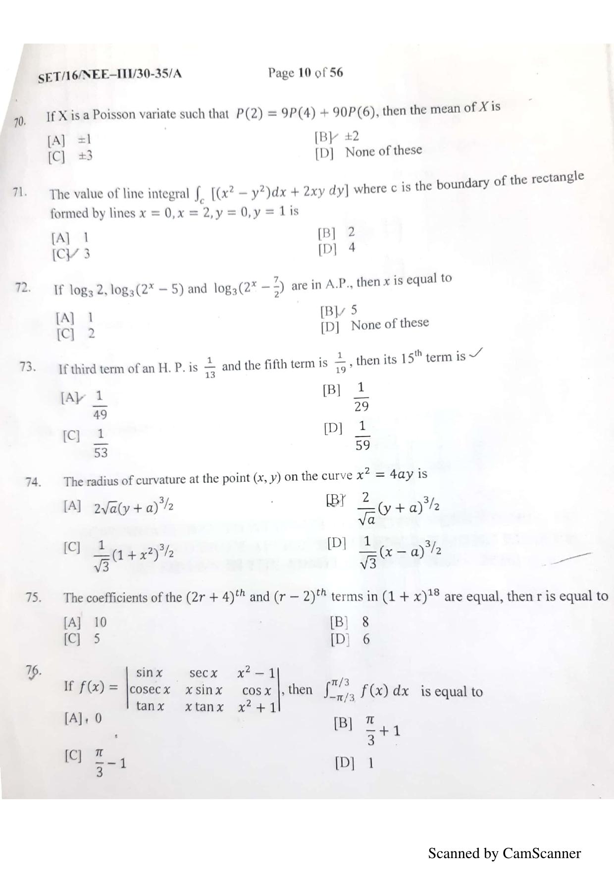 NERIST NEE (3) 2018 Question Paper	 - Page 88