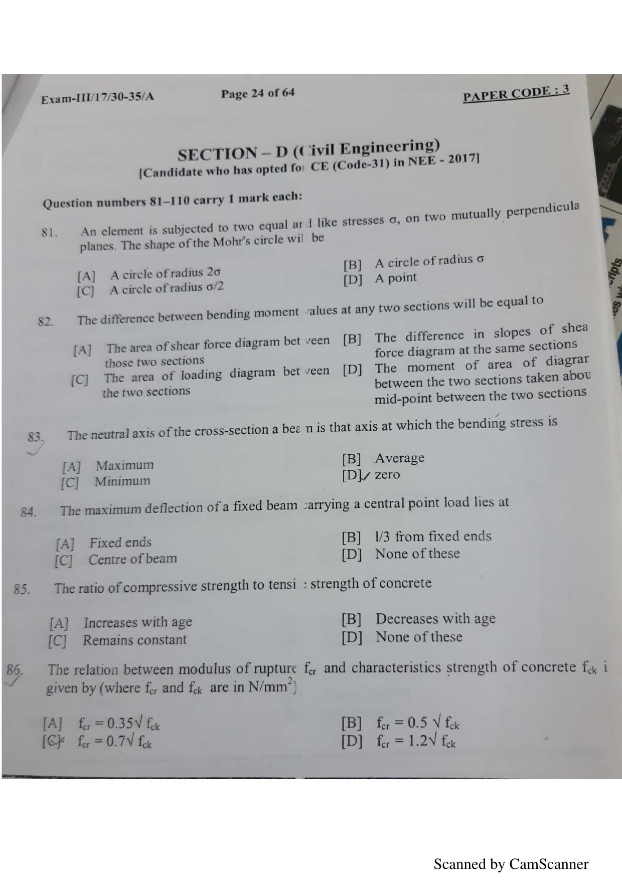 NERIST NEE (3) 2018 Question Paper	 - Page 95