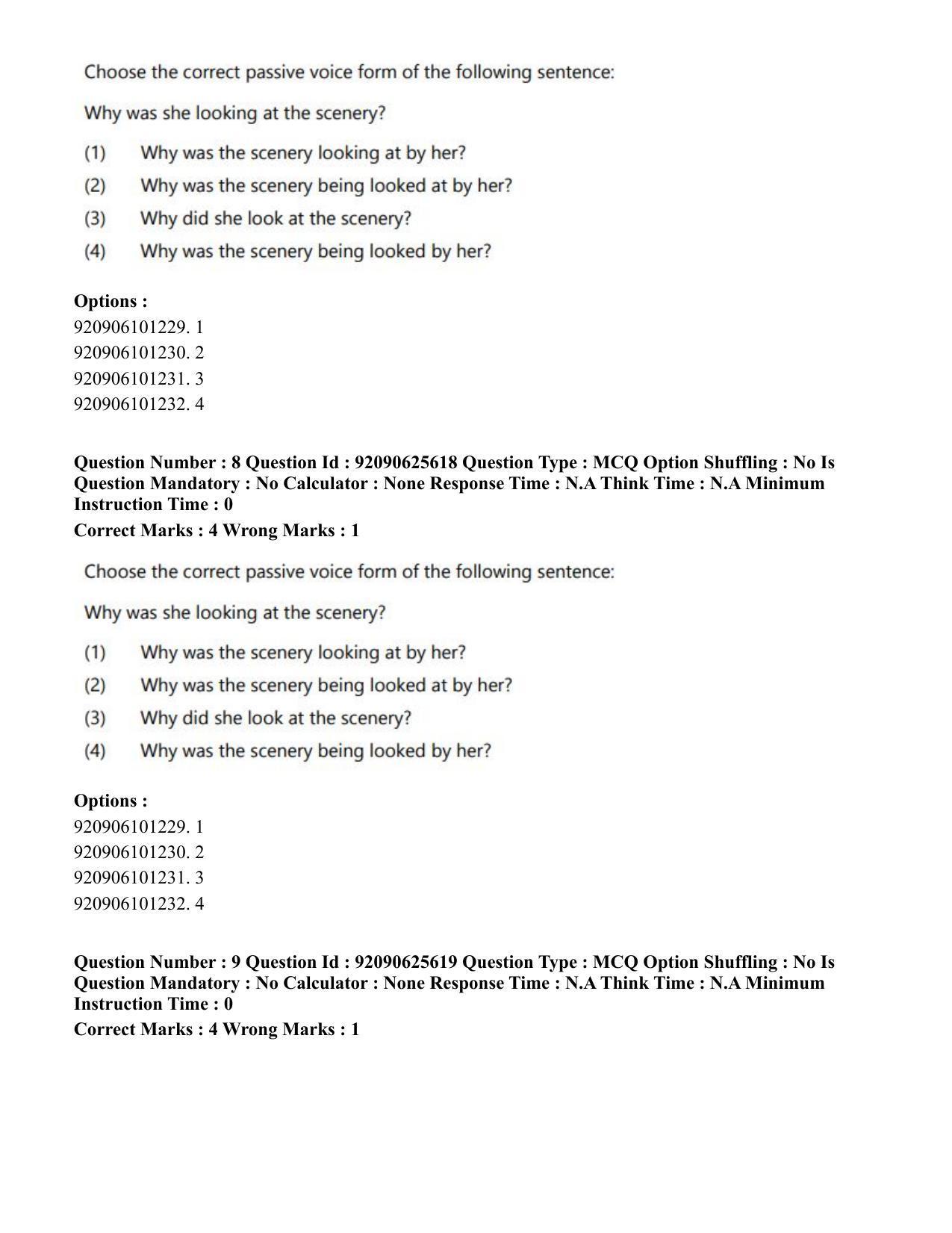 CUET PG 2023: COQP16 – MA Education (Eng) - Shift 1 (26-06-2023) Question Paper - Page 10