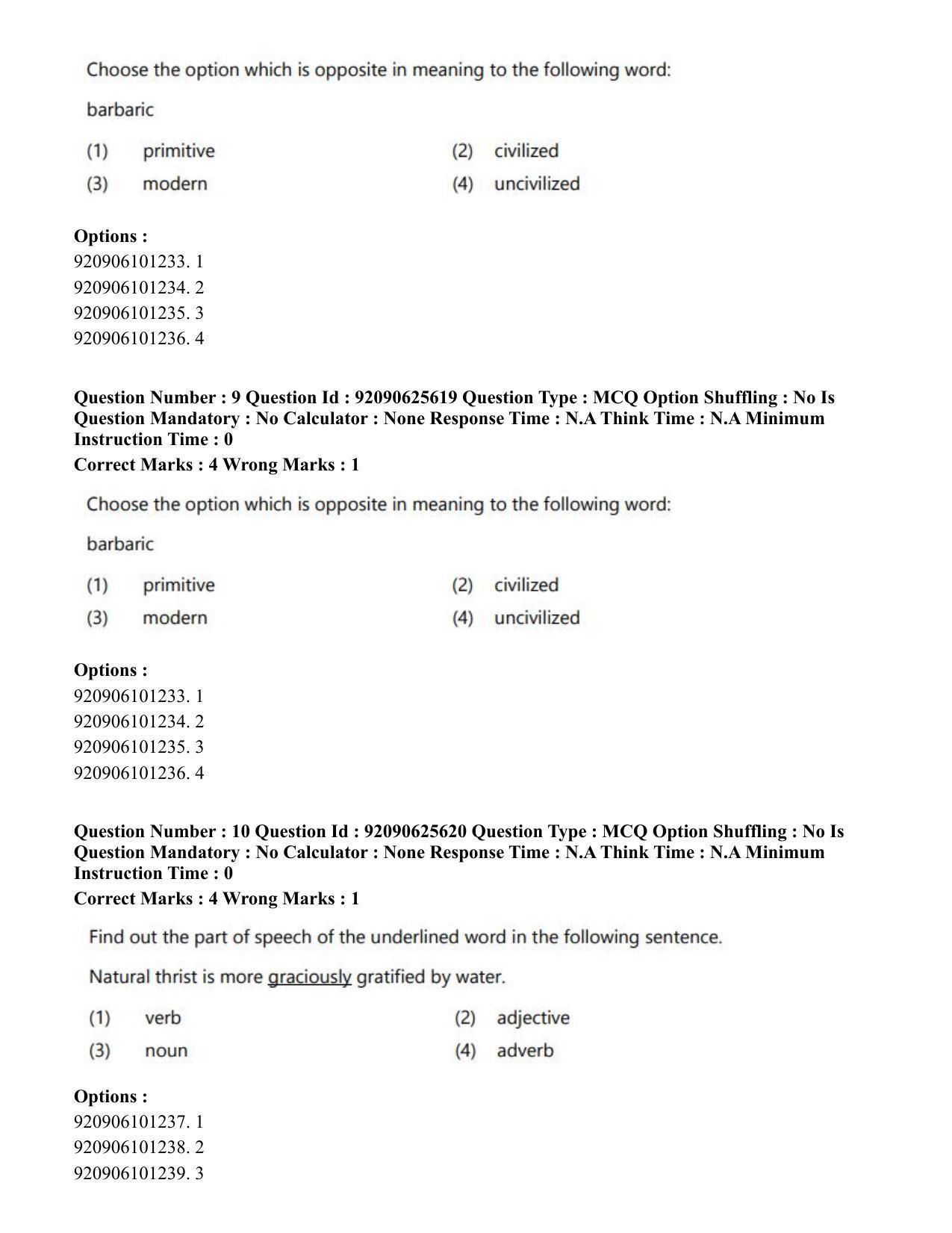 CUET PG 2023: COQP16 – MA Education (Eng) - Shift 1 (26-06-2023) Question Paper - Page 11