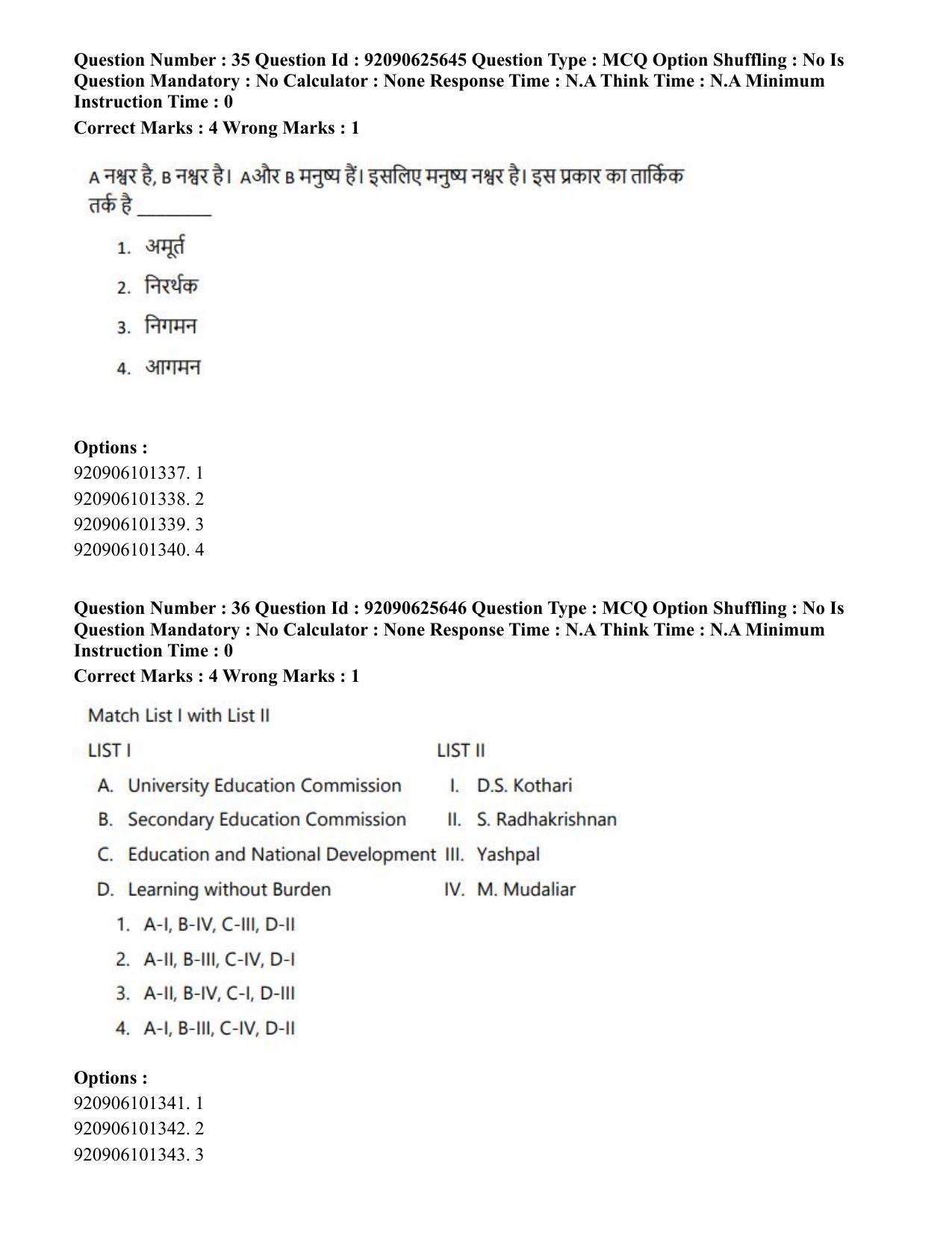 CUET PG 2023: COQP16 – MA Education (Eng) - Shift 1 (26-06-2023) Question Paper - Page 38