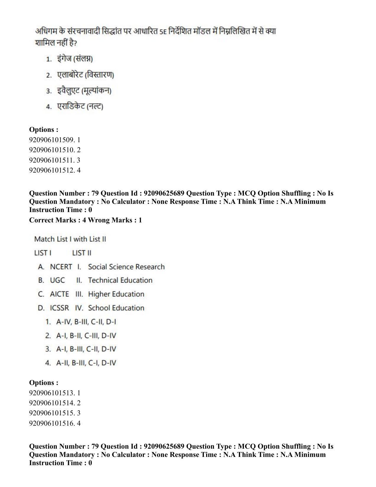 CUET PG 2023: COQP16 – MA Education (Eng) - Shift 1 (26-06-2023) Question Paper - Page 83