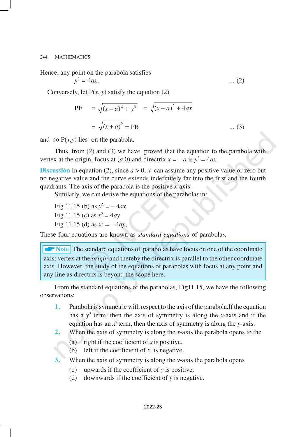 NCERT Book for Class 11 Maths Chapter 11 Conic Sections - Page 9