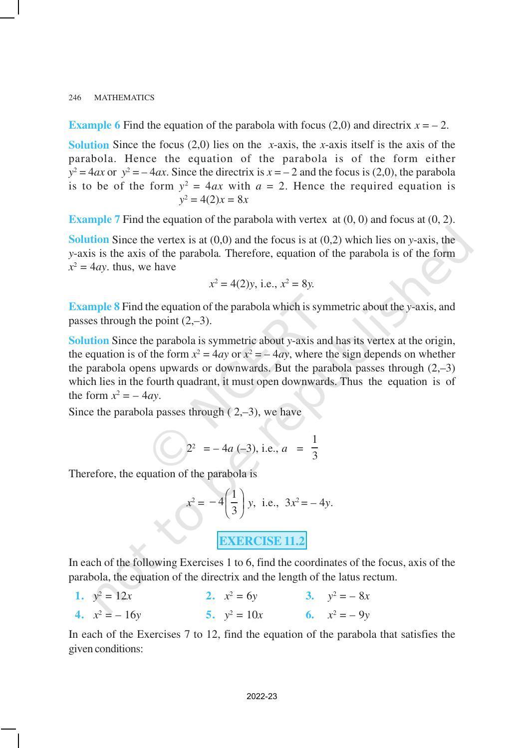 NCERT Book for Class 11 Maths Chapter 11 Conic Sections - Page 11