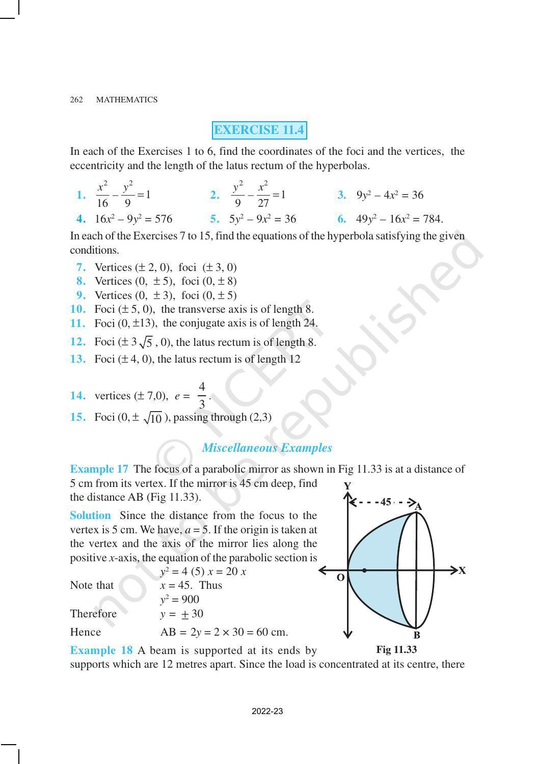 NCERT Book for Class 11 Maths Chapter 11 Conic Sections - Page 27