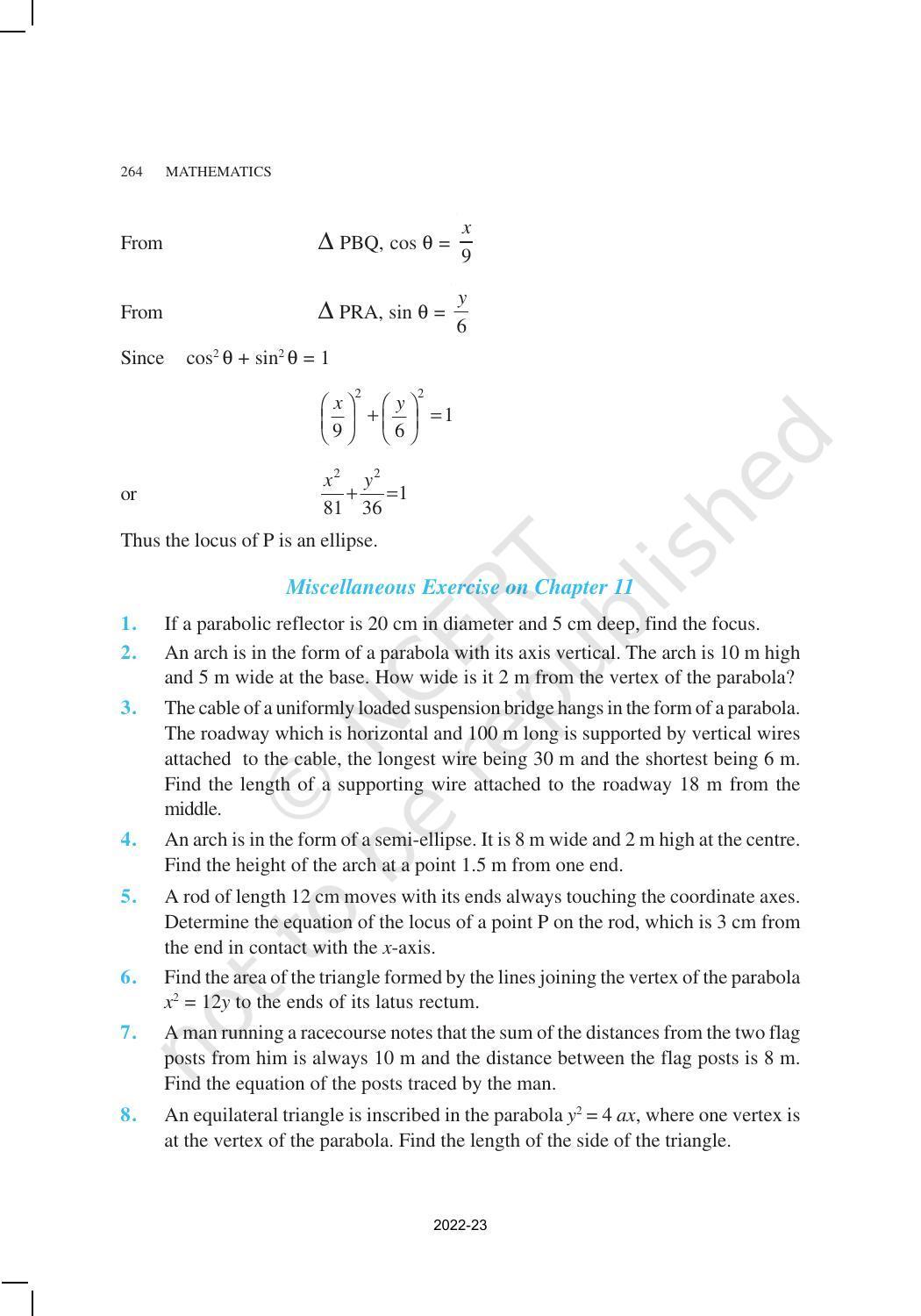 NCERT Book for Class 11 Maths Chapter 11 Conic Sections - Page 29