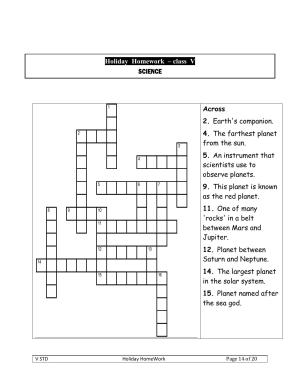 Worksheet for Class 5 Science Assignment 14