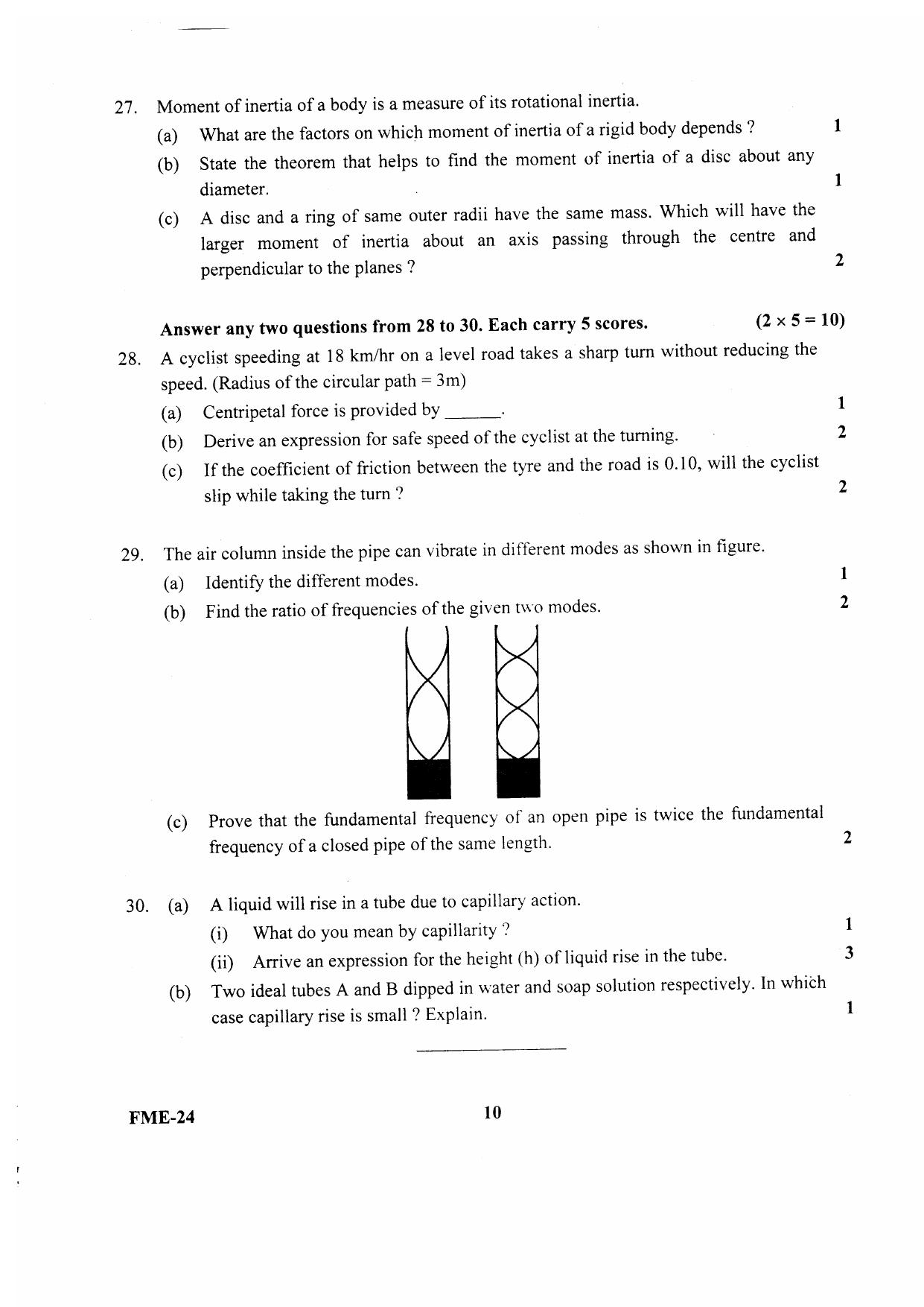 Kerala Plus One 2020 Physics Question Papers (Model) - Page 6