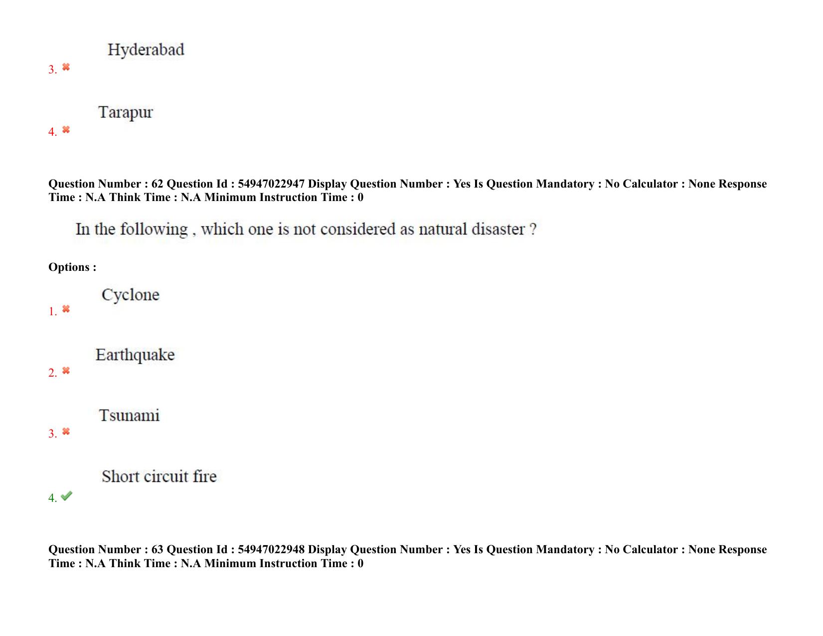 AP RCET 2022: Chemical Science -  17/10/2022 (Monday) Session-I Question Paper With keys - Page 46