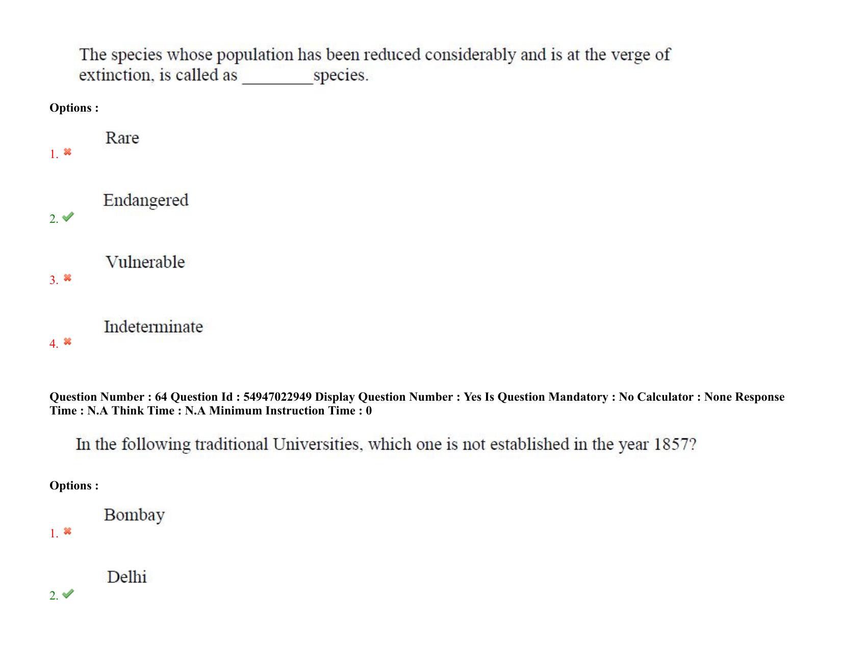 AP RCET 2022: Chemical Science -  17/10/2022 (Monday) Session-I Question Paper With keys - Page 47