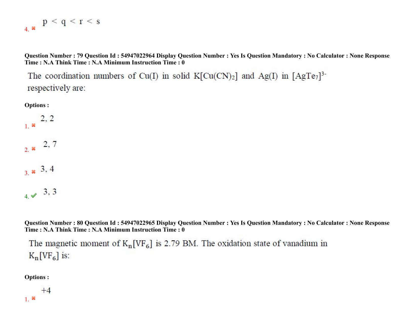 AP RCET 2022: Chemical Science -  17/10/2022 (Monday) Session-I Question Paper With keys - Page 58