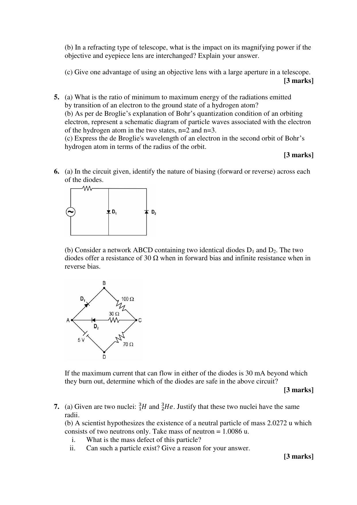 CBSE Class 12 Physics Term 2 Practice Questions 2021-22 - Page 3