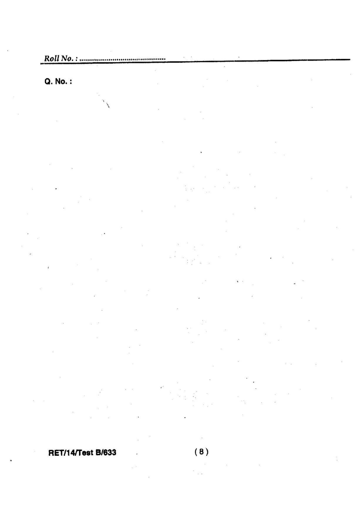 BHU RET Biochemistry 2014 Question Paper - Page 10