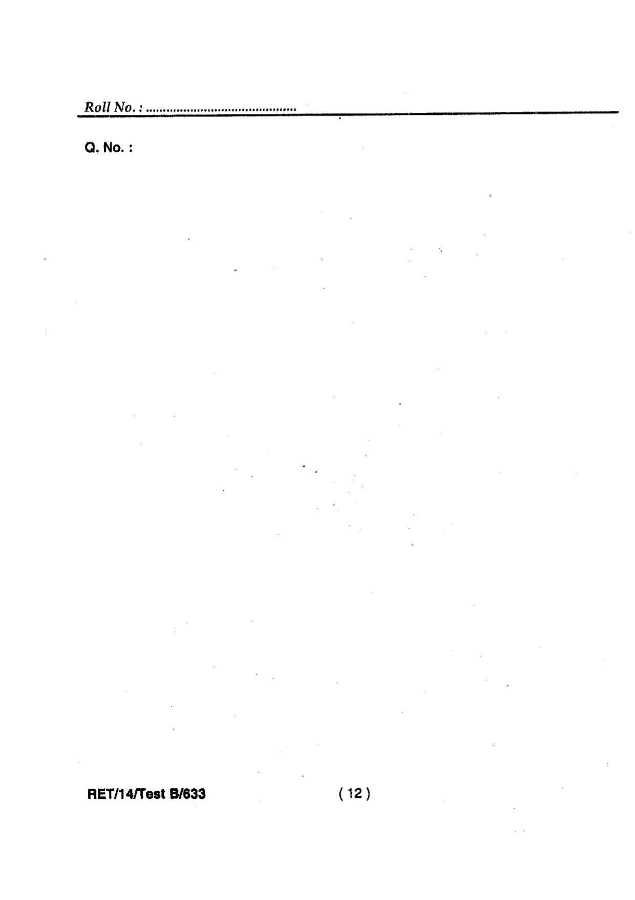 BHU RET Biochemistry 2014 Question Paper - Page 14