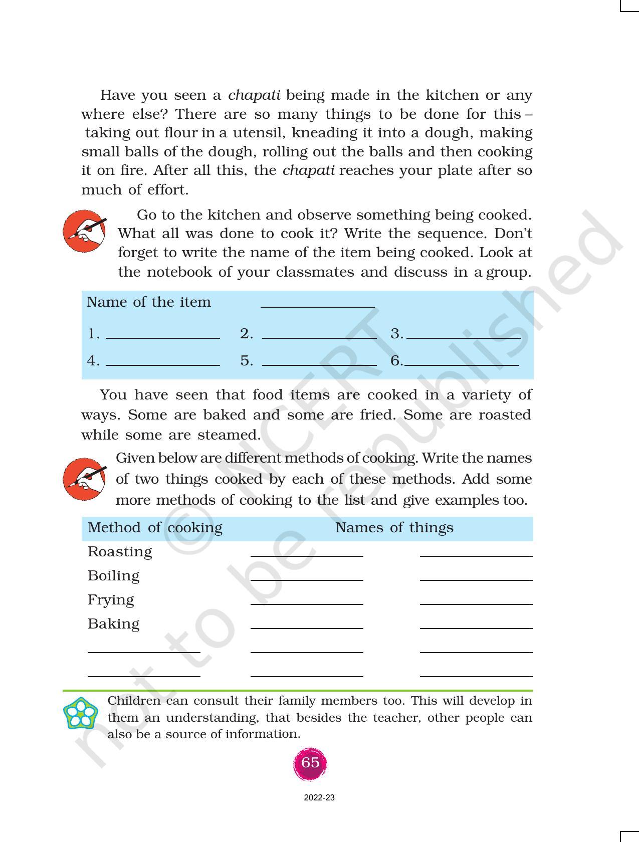 NCERT Book for Class 3 EVS Chapter 10-What is Cooking - Page 3