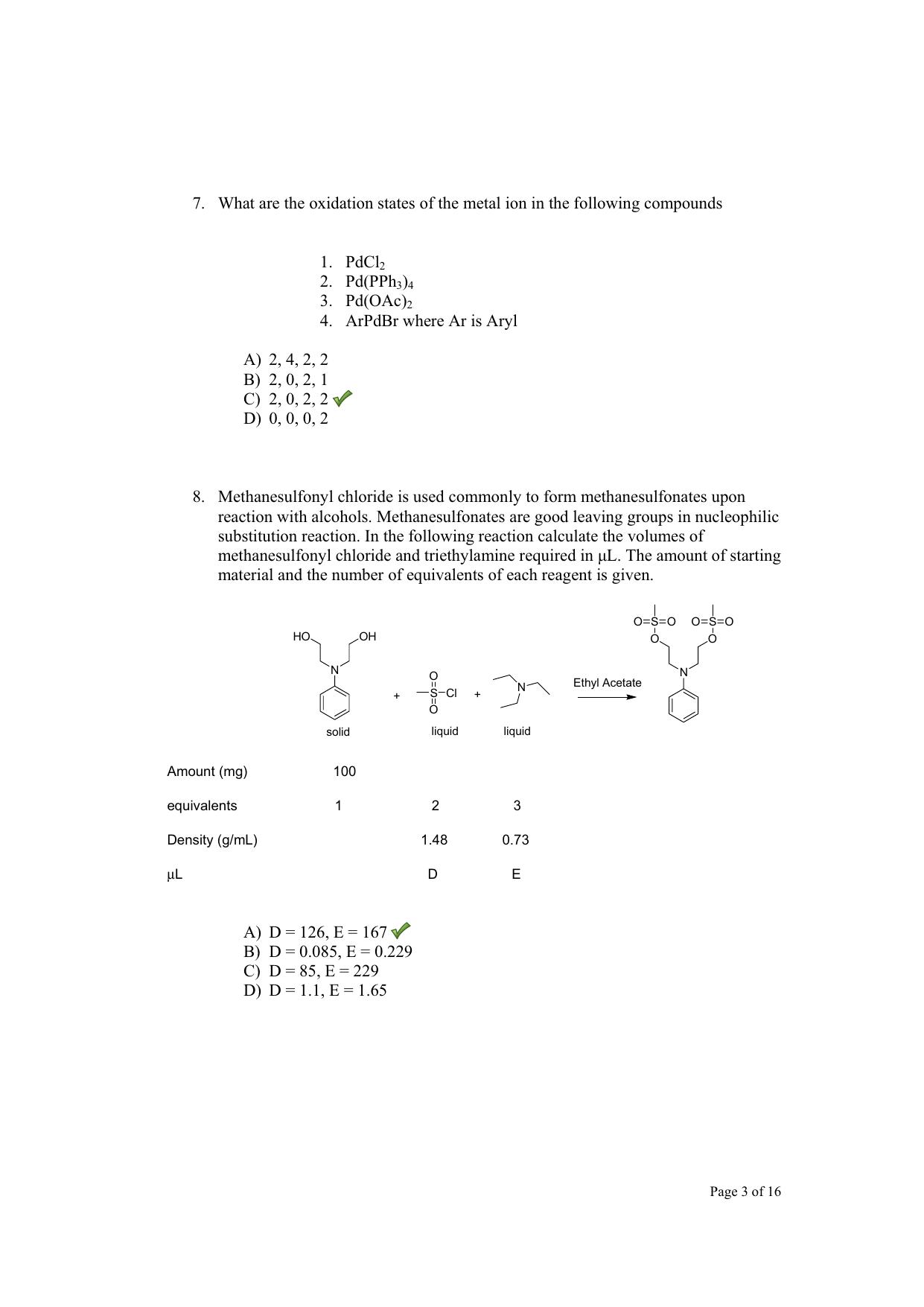 TIFR GS 2012 Chemistry X Question Paper - Page 4