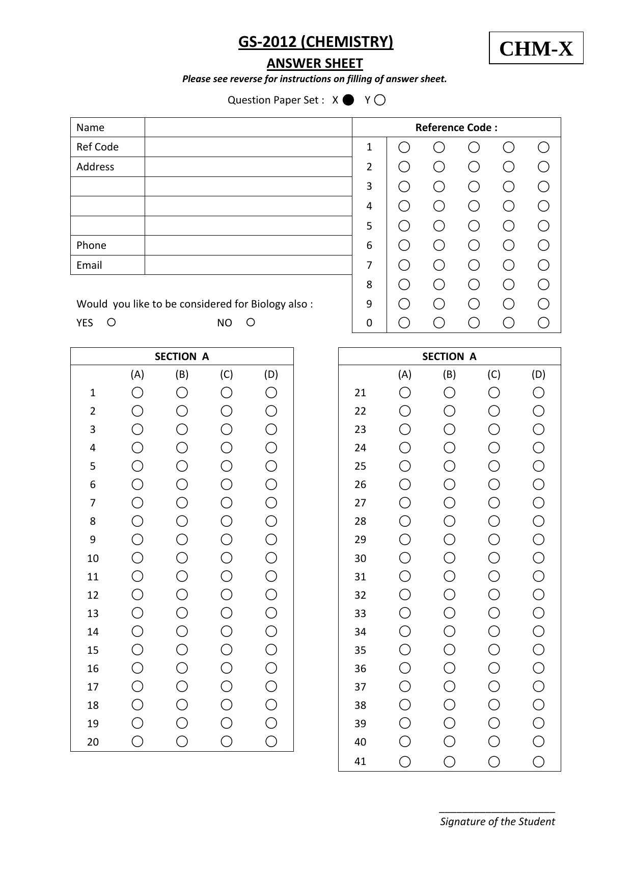 TIFR GS 2012 Chemistry X Question Paper - Page 18