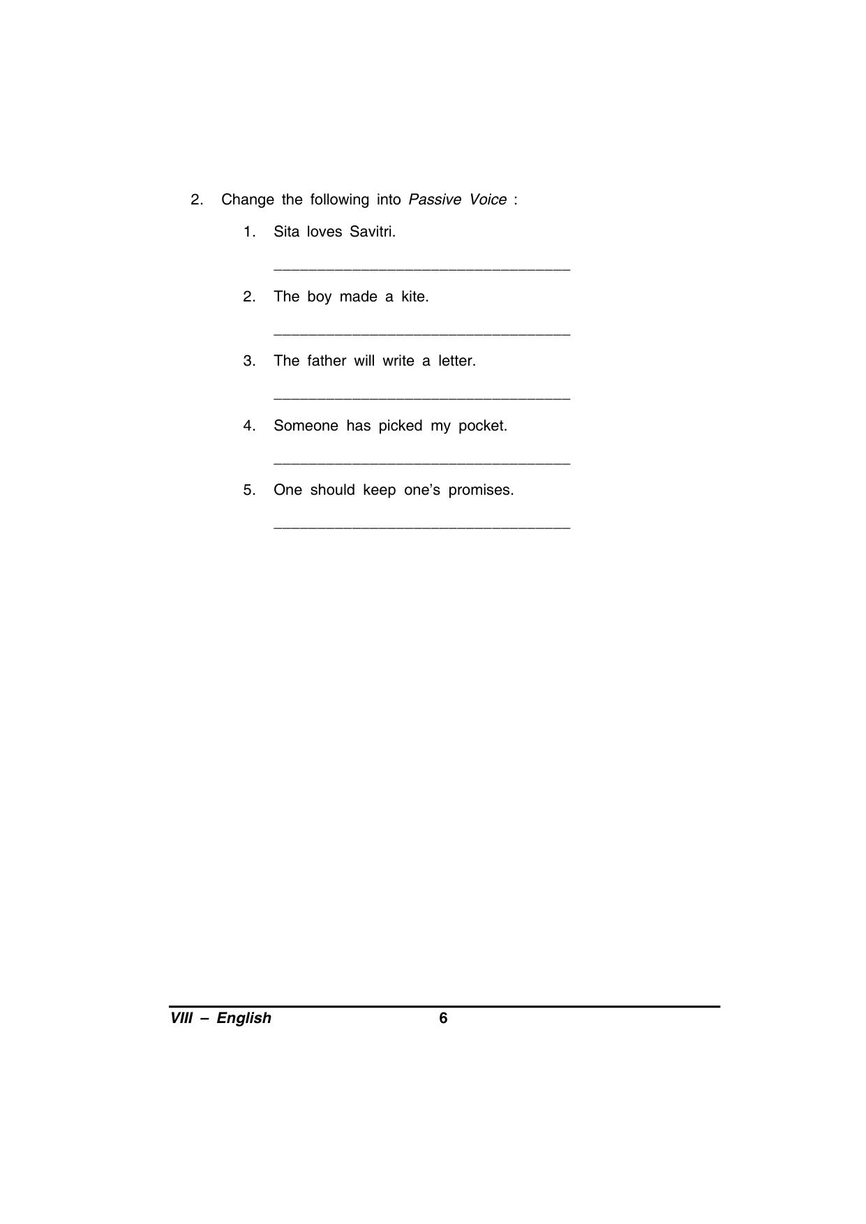 CBSE Worksheets for Class 8 English Assignment 68 - Page 2