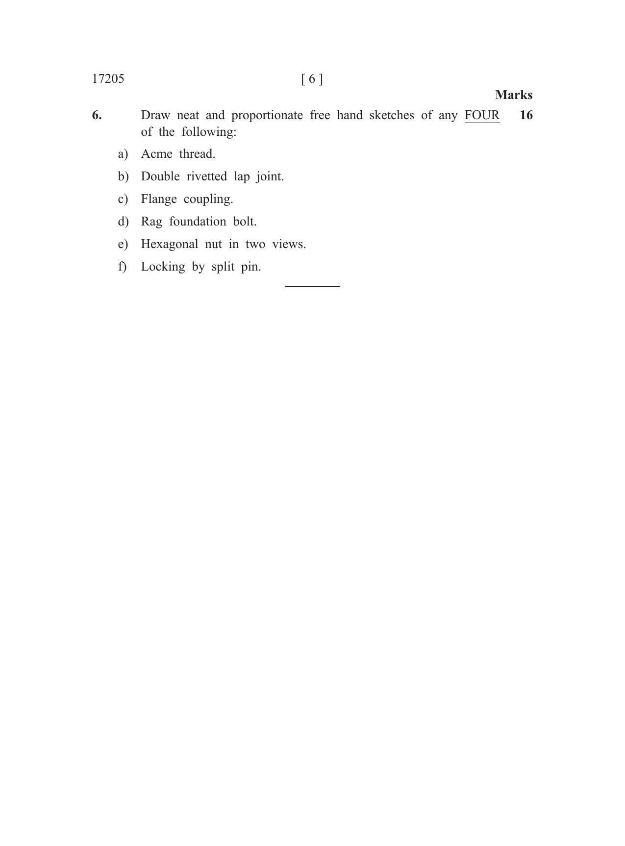 MSBTE Winter Question Paper 2019 - Engineering Drawing Mode - Page 6