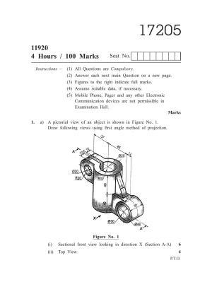 MSBTE Winter Question Paper 2019 - Engineering Drawing Mode