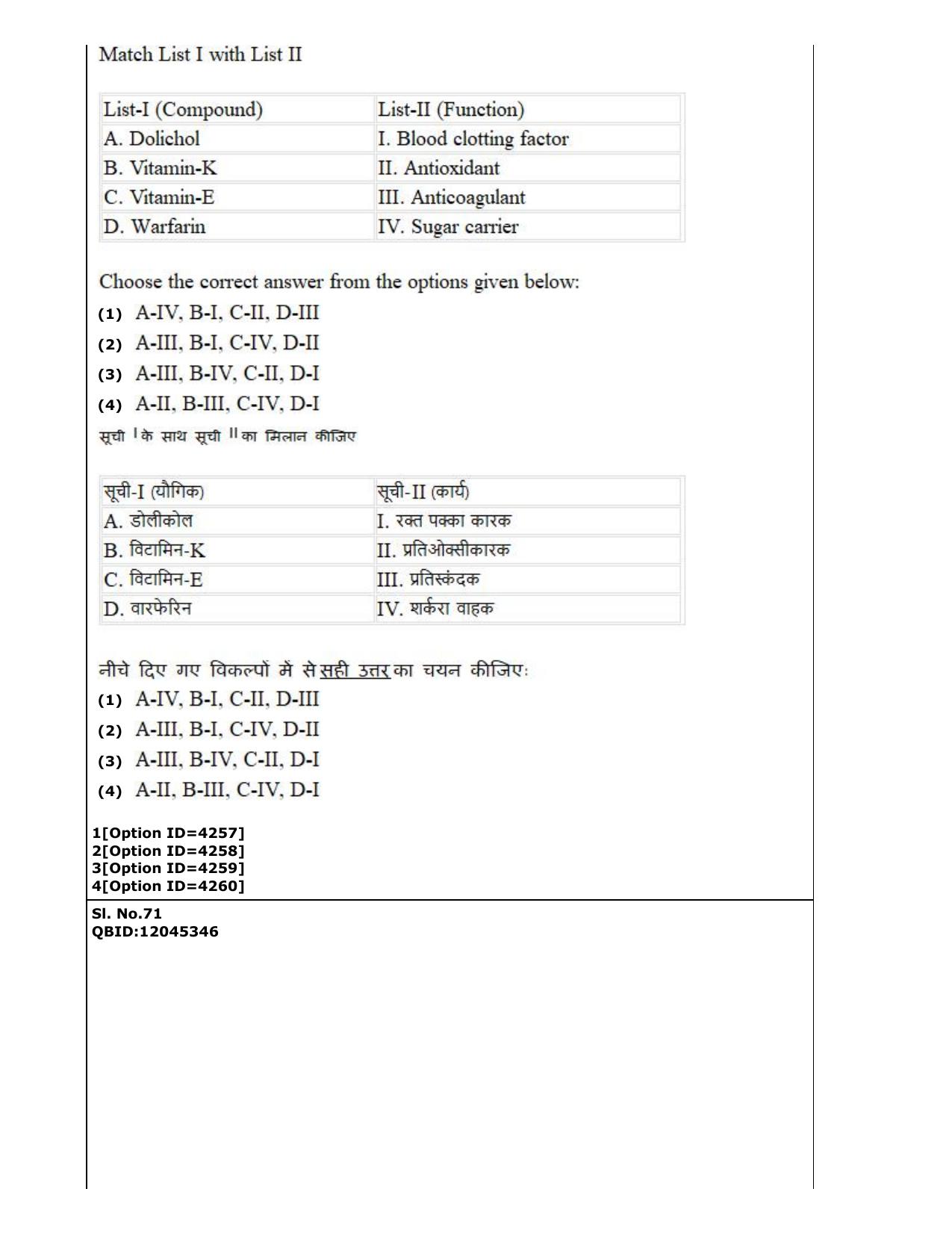 CUET (PG) 2022: PGQP-22 Life Science (2-09-2022) Question Paper - Page 37