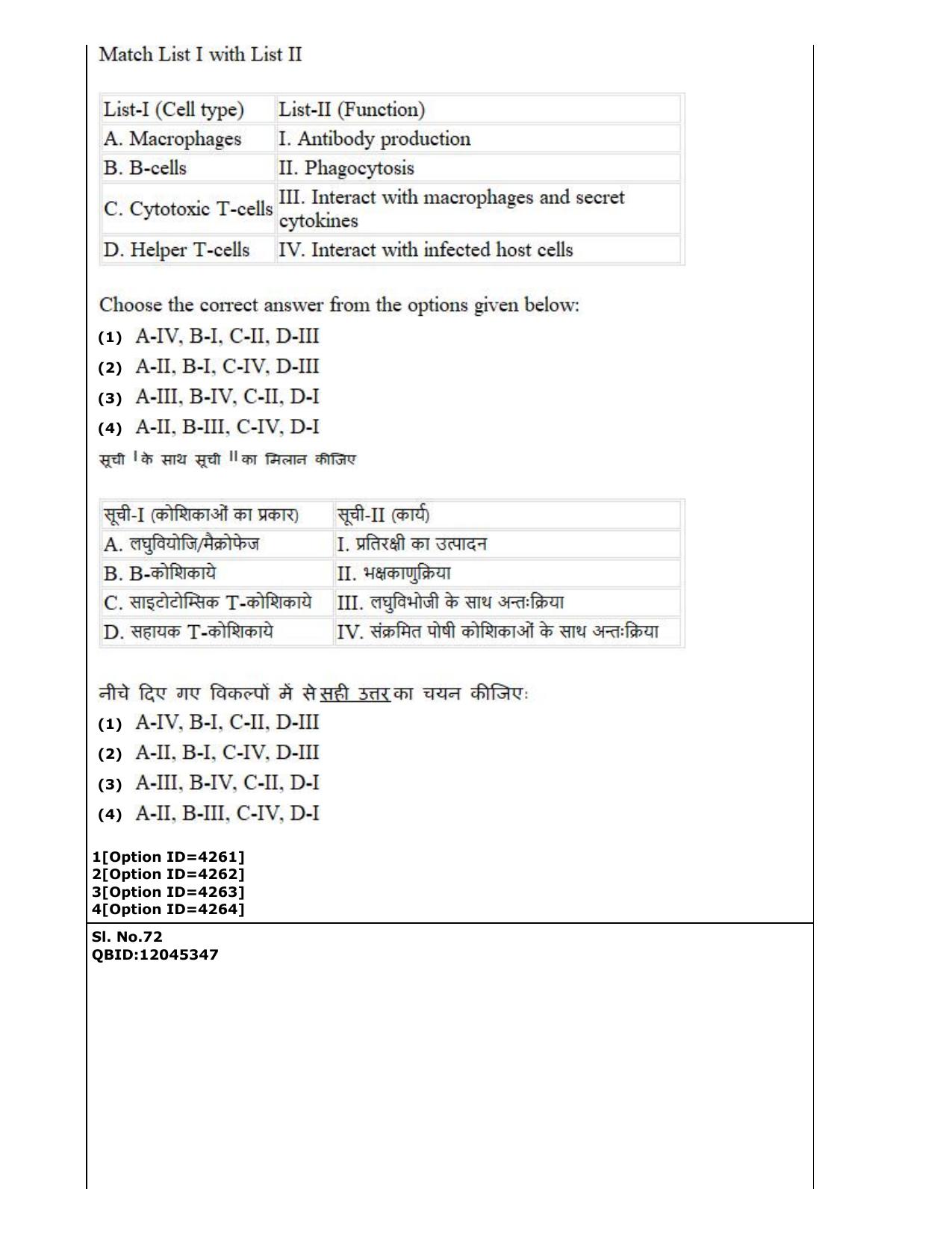CUET (PG) 2022: PGQP-22 Life Science (2-09-2022) Question Paper - Page 38