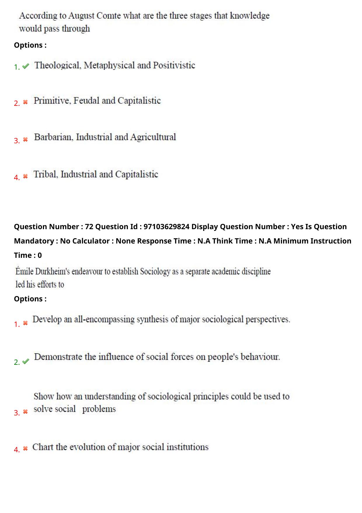 AP RCET 2024 Sociology Question Paper - Page 47