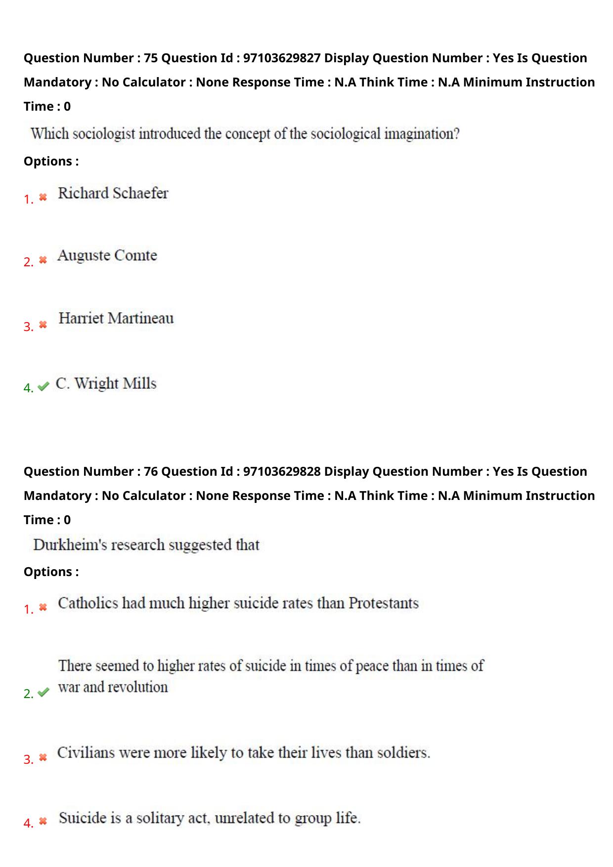 AP RCET 2024 Sociology Question Paper - Page 49
