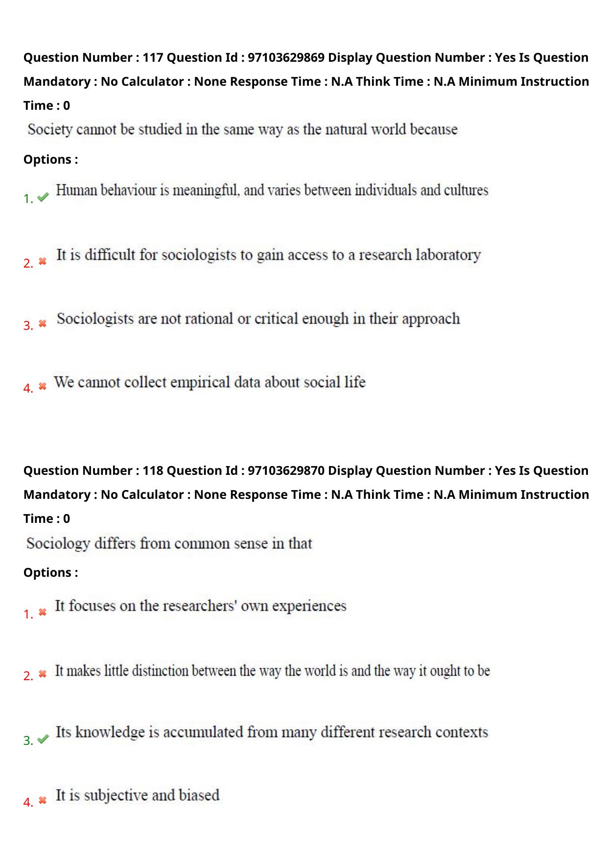 AP RCET 2024 Sociology Question Paper - Page 71